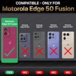 Shock Proof Flip Cover Back Case for Motorola Moto Edge 50 Fusion 5G | Magnetic Wallet Leather Case with Stand - Image 3