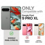 kelpuj Shock Proof Clear Protective Back Case for Google Pixel 9 Pro XL - AirEDGE Technology | 360 Degree Camera Protection | Transparent Hybrid Back Case Mobile Cover - Black - Image 3