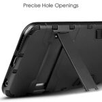 Vivo V21E 5G Tough Armor Bumper Back Case Cover | Ring Holder & Kickstand in-Built | Excellent 360 Degree Protection (Carbon Black) - Image 5