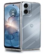 kelpuj Crystal Clear Transparent Back Case Cover for Motorola Moto G24 Power 5G | Full Device & Camera Protection Shockproof TPU Silicone Back Cover Case Transparent