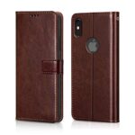 Shock Proof Flip Cover Back Case for Apple Iphone X | Magnetic Wallet Leather Case with Stand