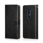 Shock Proof Flip Cover Back Case for Vivo V17 Pro | Magnetic Wallet Leather Case with Stand