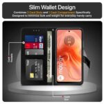 Shock Proof Flip Cover Back Case for Motorola Moto G04 | Magnetic Wallet Leather Case with Stand - Image 7