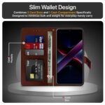 Shock Proof Flip Cover Back Case for Poco X7 Pro 5G | Magnetic Wallet Leather Case with Stand - Image 7