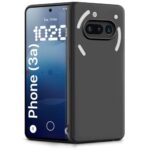 Back Cover for Nothing Phone 3a 5G | Ultra Slim Soft Rubberised Case | Inner Velvet Fabric Lining | Matte Silicone Flexible Mobile Case | Camera Protection - Black