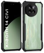 Shock Proof Clear Protective Back Case for Xiaomi 14 Civi 5G AirEDGE Technology | 360 Degree Camera Protection | Transparent Hybrid Back Case Mobile Cover Black - Image 3