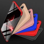 3 in 1 Double Dip Anti Slip Hybrid Pc Plastic Matte Hard Back Cover for Vivo V11 Pro (Black) - Image 5