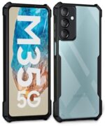 Thermoplastic Polyurethane Shock Proof Clear Protective Back Case for Samsung Galaxy M35 5GAiredge Technology|360 Degree Camera Protection|Transparent Hybrid Back Case Mobile CoverBlack - Image 5
