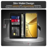 Shock Proof Flip Cover Back Case for Realme 13 5G | Magnetic Wallet Leather Case with Stand - Image 7
