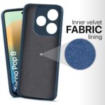 Back Cover for Tecno Pop 8 | Tecno Spark Go 2024 | Spark 20 | Ultra Slim Soft Rubberised Case | Inner Velvet Fabric Lining | Matte Silicone Flexible Mobile Case | Camera Protection - Blue - Image 3