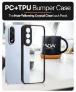 Shockproof Hybrid Back Cover for 1+ OnePlus Nord 5 | Hard Slim fit Back Case | PC & TPU | Clear Transparent Case Black - Image 7