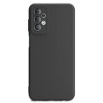 kelpuj for Samsung Galaxy A33 5G Ultra Slim Soft Rubberised Back Cover Inner Velvet Fabric Lining Matte Silicone Flexible Camera Protection Back Case - Black - Image 2