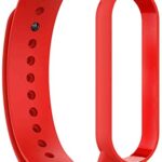 Replacement Strap Wristband for Mi Band 5 Smartwatch | Soft Silicone Matte Sport Wristband Accessory Flexible Bracelet Compatible with Xiaomi Mi Band 5 ? Peppy Red