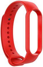 Replacement Strap Wristband for Mi Band 5 Smartwatch | Soft Silicone Matte Sport Wristband Accessory Flexible Bracelet Compatible with Xiaomi Mi Band 5 ? Peppy Red