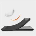 Ultra Slim Soft Rubberised Back Cover Designed for Xiaomi Mi Poco X4 Pro 5G | Shock Proof Brushed Carbon Fibre Texture Silicone Flexible Camera Protection Back Case - Black - Image 5