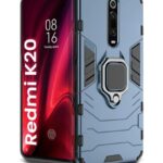 Shock Proof Back Case Mobile Cover for Xiaomi Mi Redmi K20 / K20 Pro | Back Cover Case (Tough Armor | Hybrid PC + TPU | Ring Holder & in-Built Kickstand | Blue)