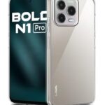 Transparent Back Cover Case for Lava Bold N1 Pro | Raised Bumps for Full Device & Camera Protection Shockproof TPU Silicone Back Case Mobile Cover Transparent