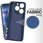 kelpuj Back Cover for Itel S23 Plus | Ultra Slim Soft Rubberised Case | Inner Velvet Fabric Lining | Matte Silicone Flexible Mobile Case | Camera Protection - Blue - Image 3