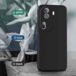 kelpuj Back Cover for Oppo Reno 11 Pro 5G | Ultra Slim Soft Rubberised Case | Inner Velvet Fabric Lining | Matte Silicone Flexible Mobile Case | Camera Protection - Black - Image 7