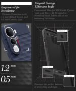 Back Cover for Vivo Y400 Pro 5G with Hexa Cube Design | Ultra Slim Soft Rubberised Case | Inner Velvet Fabric | Matte Silicone Flexible Mobile Case | Camera Protection - Blue - Image 7