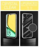 Crystal Clear Transparent Back Case Cover for Realme Narzo N61 | Realme C61 | Full Device & Camera Protection Shockproof TPU | Flexible Silicone Back Cover Case Transparent - Image 5