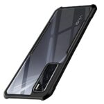 Shock Proof Clear Back Cover Case Mobile Cover for VIVO V20 SE (Hard | Hybrid PC + TPU | Full Armour Device & Camera Protection | Black)