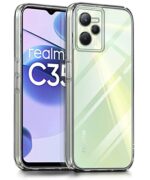 Ultra-Hybrid Crystal Clear Back Case Cover for Realme Narzo 50A Prime | Realme C35 | Hard Back | Slim Fit Shockproof Design | Camera Protection Bump | Back Cover Case (PC,TPU |Transparent)