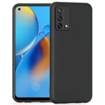 kelpuj Back Cover for Oppo A74 4G | F19s | F19 | Ultra Slim Soft Rubberised Case | Inner Velvet Fabric Lining | Matte Silicone Flexible Mobile Case | Camera Protection - Black