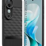 Back Cover for Vivo V40 | V40 Pro 5G | T3 Ultra 5G with Hexa Cube Design | Ultra Slim Soft Case | Inner Velvet Fabric | Matte Silicone Flexible Mobile Case | Camera Protection - Black