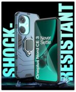Shock Proof Back Case Mobile Cover for 1+ OnePlus Nord CE 3 5G | Back Cover Case (Tough Armor | Hybrid PC + TPU | Ring Holder & in-Built Kickstand | Blue) - Image 5