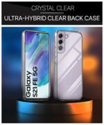 UltraHybrid Crystal Clear Back Case Cover for Samsung Galaxy S21 FE 5G | Hard Back | Slim Fit Shockproof Design | Camera Protection Bump | Back Cover Case (PC,TPU | Transparent) - Image 5