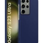 Slim Frameless Back Cover for Samsung Galaxy S23 Ultra 5G | Ultra Thin Lightweight Design & Camera Protection | Soft Matte Silicone Flexible Mobile Case (Blue)