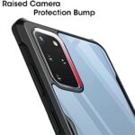 Shockproof Clear Protective Back Case for Galaxy A20s - AirEDGE Technology | 360 Degree Camera Protection | Transparent Hybrid Back Case Mobile Cover for Samsung Galaxy A20s - Black - Image 4