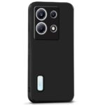 kelpuj Slim Ultra Soft Rubberised Back Cover for Infinix Note 30 5G | Inner Velvet Fabric Lining | Matte Silicone Flexible Camera Protection Back Case - Black - Image 4