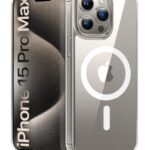 Ultra-Hybrid Back Case Cover for iPhone 15 Pro Max | Compatible with MagSafe | Drop and Camera Protection | Shock Proof Crystal Clear Mobile Back Case (PC+TPU, Transparent)