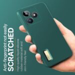 Slim Ultra Soft Rubberised Back Cover for Realme Narzo N53 | Realme C53 | Realme C51 | Inner Velvet Fabric Lining | Matte Silicone Flexible Camera Protection Back Case - Green - Image 7