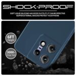 kelpuj Back Cover for Motorola Moto Edge 50 Pro | Ultra Slim Soft Rubberised Case | Inner Velvet Fabric Lining | Matte Silicone Flexible Mobile Case | Camera Protection - Blue - Image 7