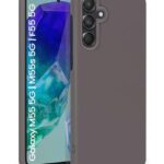 Slim Frameless Back Cover for Samsung Galaxy M55 5G | Galaxy F55 5G | Ultra Thin Lightweight Design & Camera Protection | Soft Matte Silicone Flexible Mobile Case (Grey)