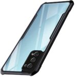 kelpuj Shock Proof Clear Back Case Mobile Cover for Realme 7 Pro (Hard | Hybrid PC + TPU | Full Armour Device & Camera Protection | Black)