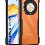 Shock Proof Clear Protective Back Case for Honor X9B 5G - AirEDGE Technology | 360 Degree Camera Protection | Transparent Hybrid Back Case Mobile Cover - Black