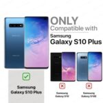 Shock Proof Clear Back Case Mobile Cover for Samsung Galaxy S10 Plus (Hard | Hybrid PC + TPU | Full Armour Device & Camera Protection | Black) - Image 3