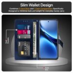 Shock Proof Flip Cover Back Case for Vivo X200 Pro 5G | Magnetic Wallet Leather Case with Stand - Image 7