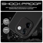 Back Cover for iQOO Z9s Pro 5G | Vivo T3 Pro 5G | Ultra Slim Soft Rubberised Case | Inner Velvet Fabric Lining | Matte Silicone Flexible Mobile Case | Camera Protection - Black - Image 7