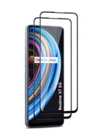 6D Tempered Glass Screen Protector Compatible for Realme X7 5G with Full Glue Edge to Edge Coverage and Protection with Easy Installation Kit  Black [ Pack of 2 ]