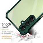 TPU+PC Shock Proof Clear Protective Back Case for Samsung Galaxy A14 5G | A14 4G - Airedge Technology | 360 Degree Camera Protection | Transparent Hybrid Back Case Mobile Cover - Green - Image 5