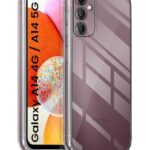 Ultra-Hybrid Crystal Clear Back Case Cover for Samsung Galaxy A14 5G | A14 4G | Hard Back | Slim Fit Shockproof Design | Camera Protection Bump | Back Cover Case (PC,TPU | Transparent)