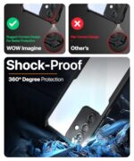 kelpuj Shock Proof Clear Protective Back Case for Samsung Galaxy A35 5G | Galaxy A55 5G- AirEDGE Technology | 360 Degree Camera Protection | Transparent Hybrid Mobile Cover - Black - Image 7