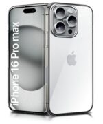 Crystal Clear Transparent Back Case Cover Compatible with iPhone 16 Pro Max | Full Device & Camera Protection Shockproof TPU | Flexible Silicone Back Cover Case Transparent