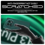 Back Cover for Realme 13 Plus 5G | Realme P1 Speed 5G | Ultra Slim Soft Rubberised Case | Inner Velvet Fabric Lining | Matte Silicone Flexible Mobile Case | Camera Protection - Green - Image 8