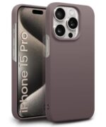 Slim Frameless Back Cover for iPhone 15 Pro | Ultra Thin Lightweight Design & Camera Protection | Soft Matte Silicone Flexible Mobile Case (Grey)